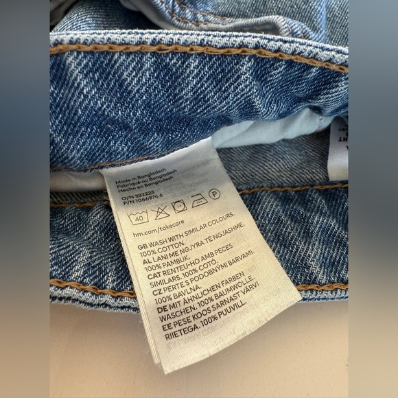 &Denim-90’s Straight-Blue Jean-High Waisted-Classic-100%-Size 6 - Picture 8 of 10